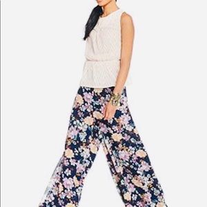 Wide leg floral print palazzo pants